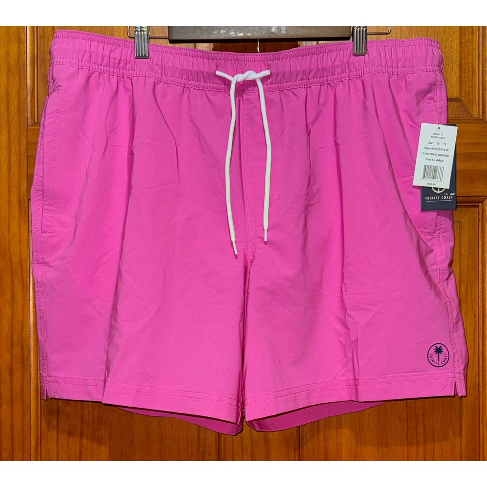 Trinity Coast Mens Swim Trunks 2XL Wild Orchid Pink 7 Inch Inseam